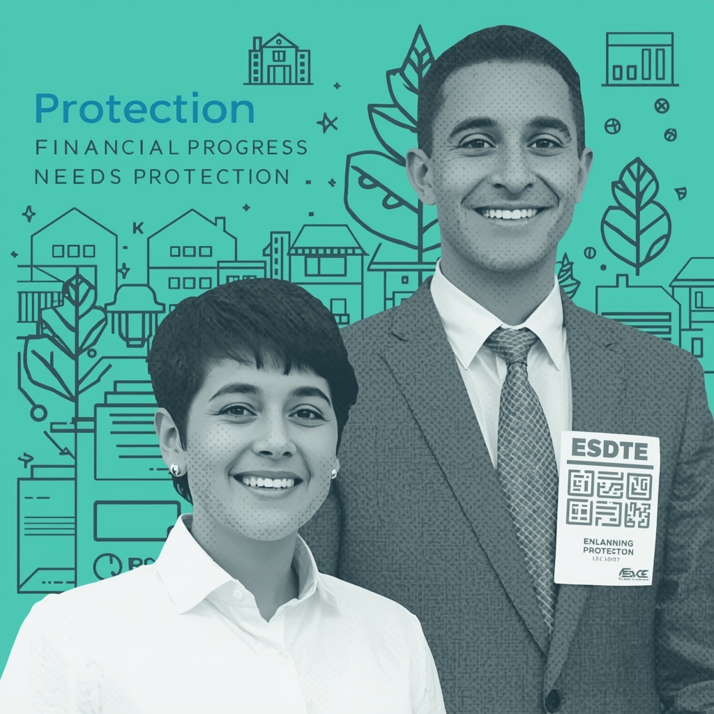 Advisor protecting a miniature home symbolizing protection strategies