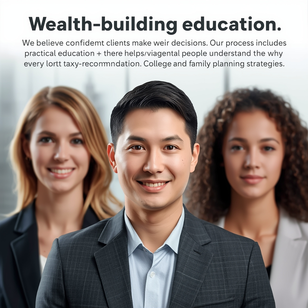 Advisor teaching families about wealth building